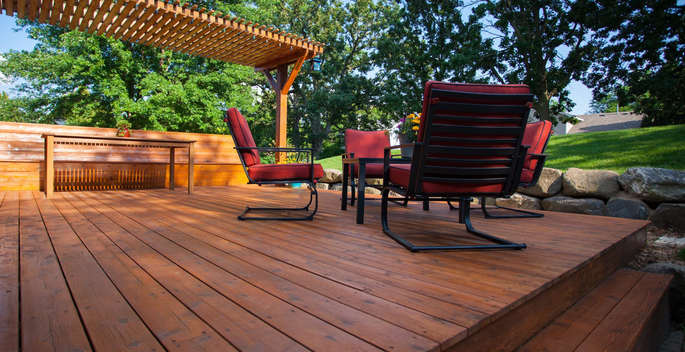 Stained Redwood Deck